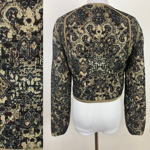 PER SE Carlisle Tapestry Jacket Cropped Blazer - Picture 7 of 9
